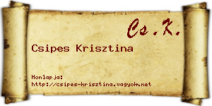 Csipes Krisztina névjegykártya