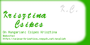 krisztina csipes business card